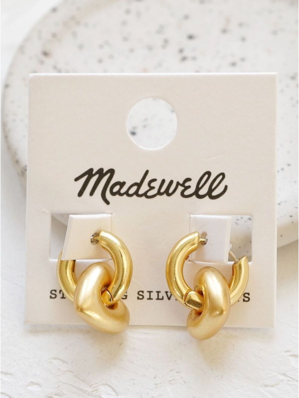 Madewell Puffy Heart Hoops Earrings
